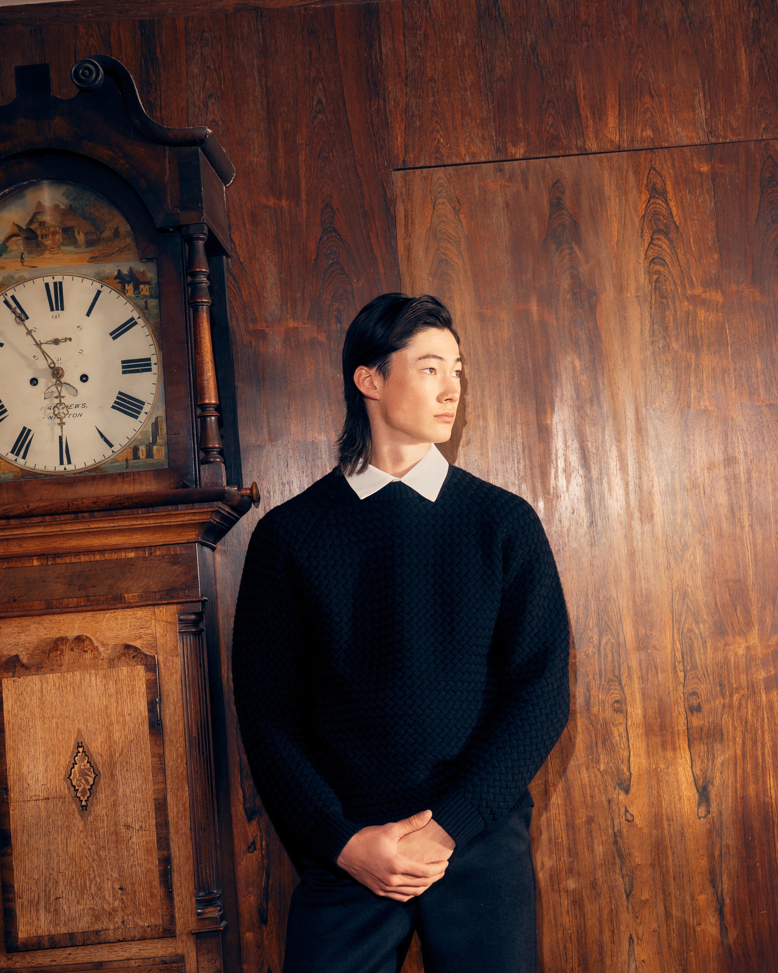 Lattice Weave Jumper in Wool