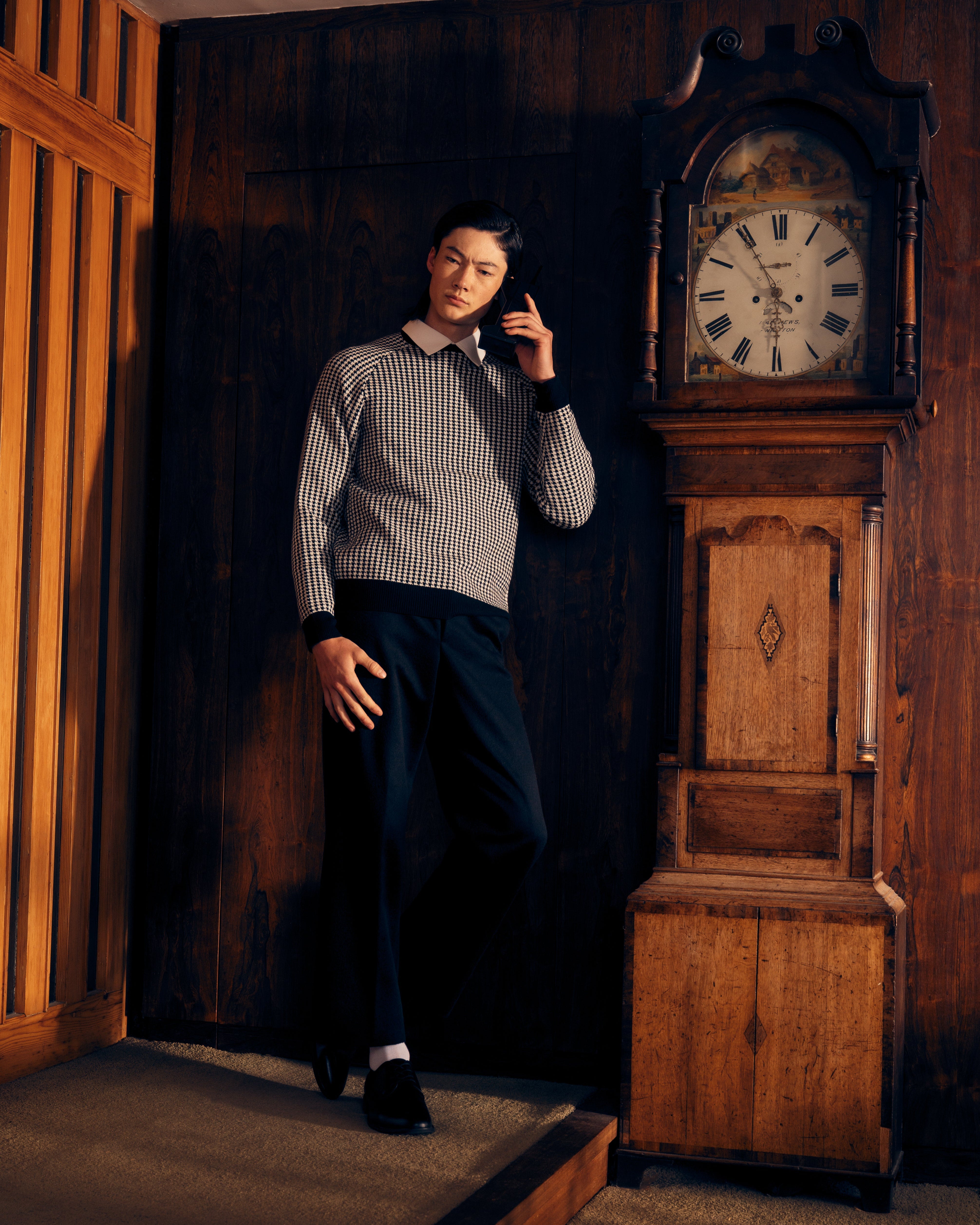 Houndstooth Jumper in Wool