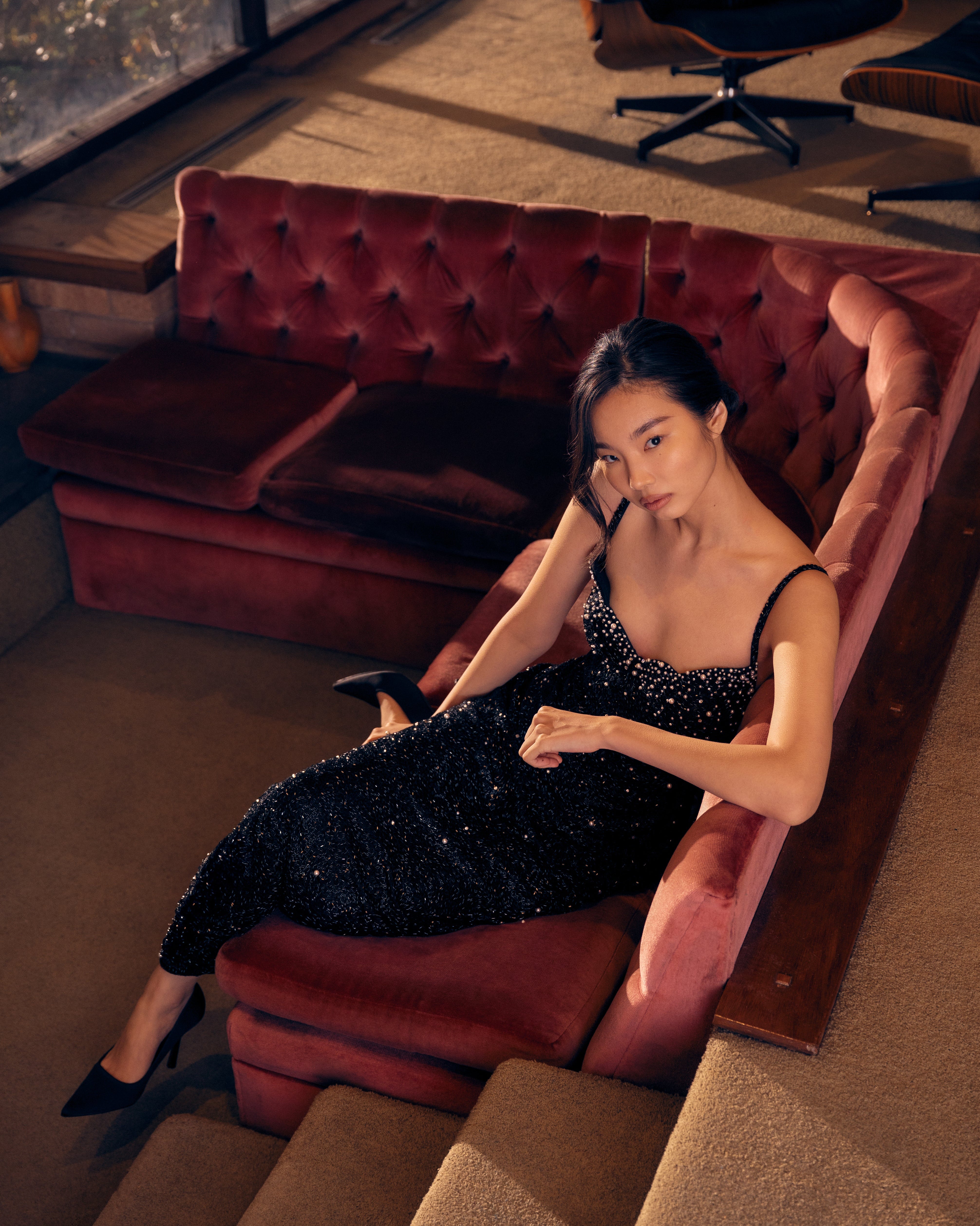 Starry Night Gown with Pearls