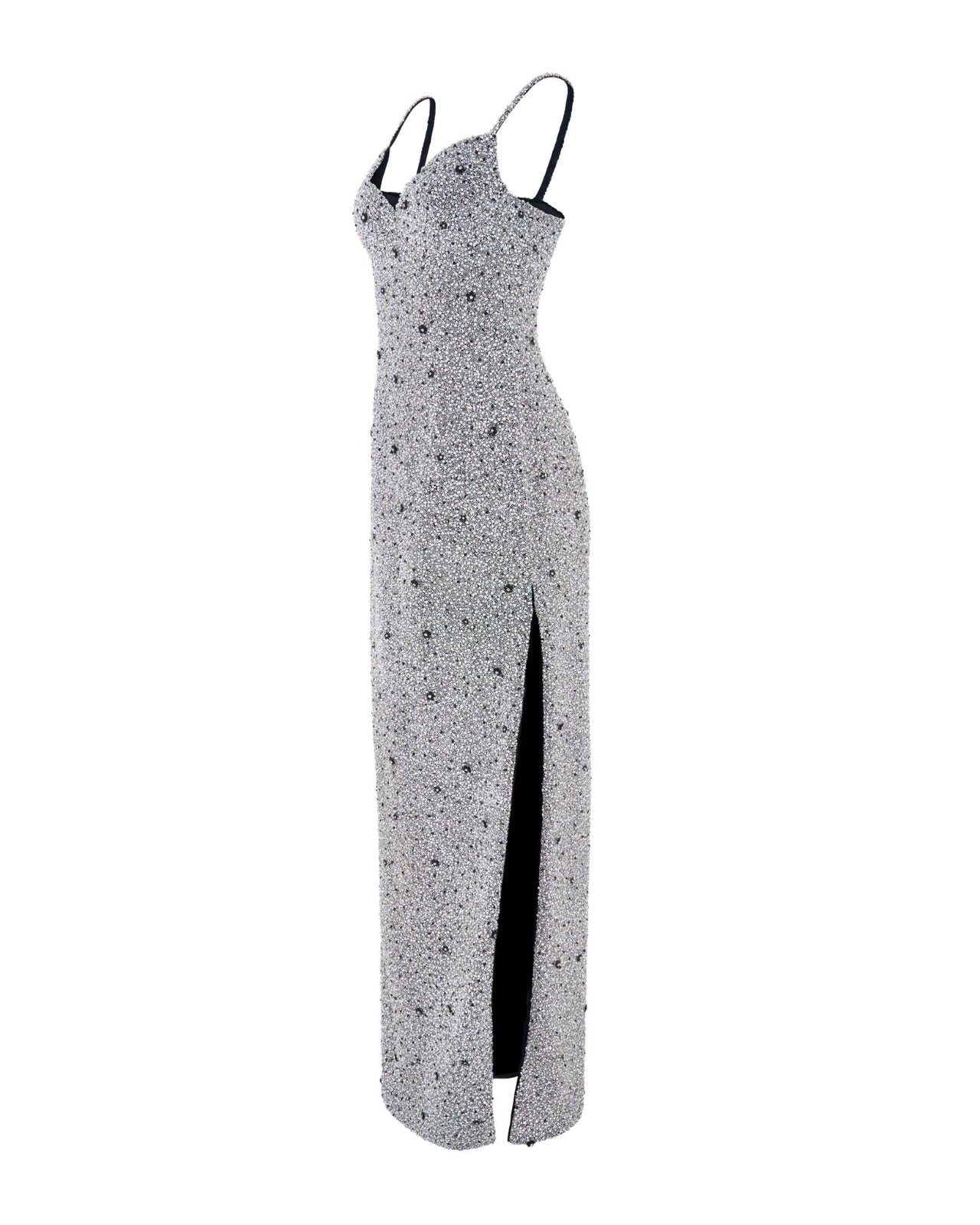Luster Gown with Glass Beading