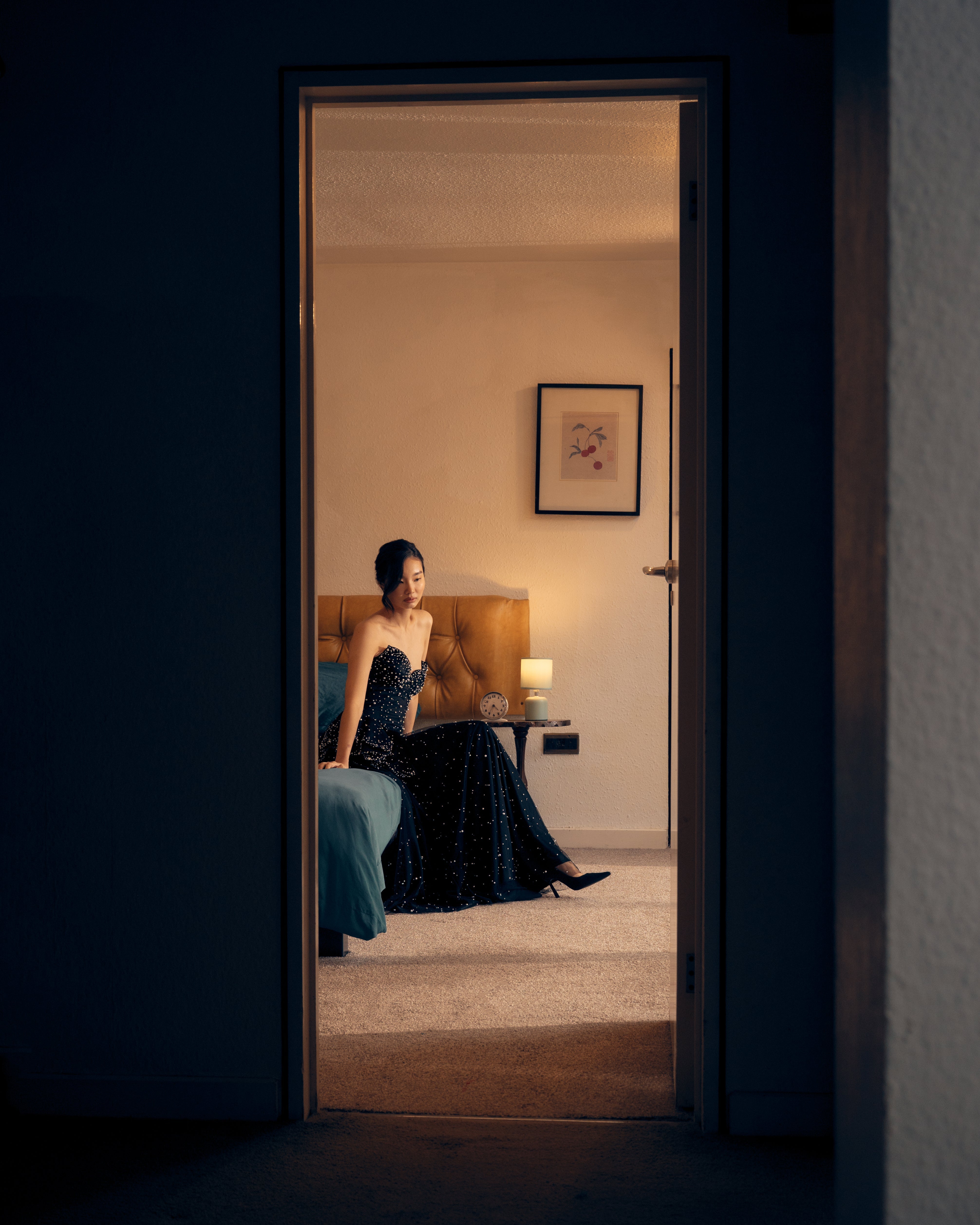 Starry Night Peplum Corset