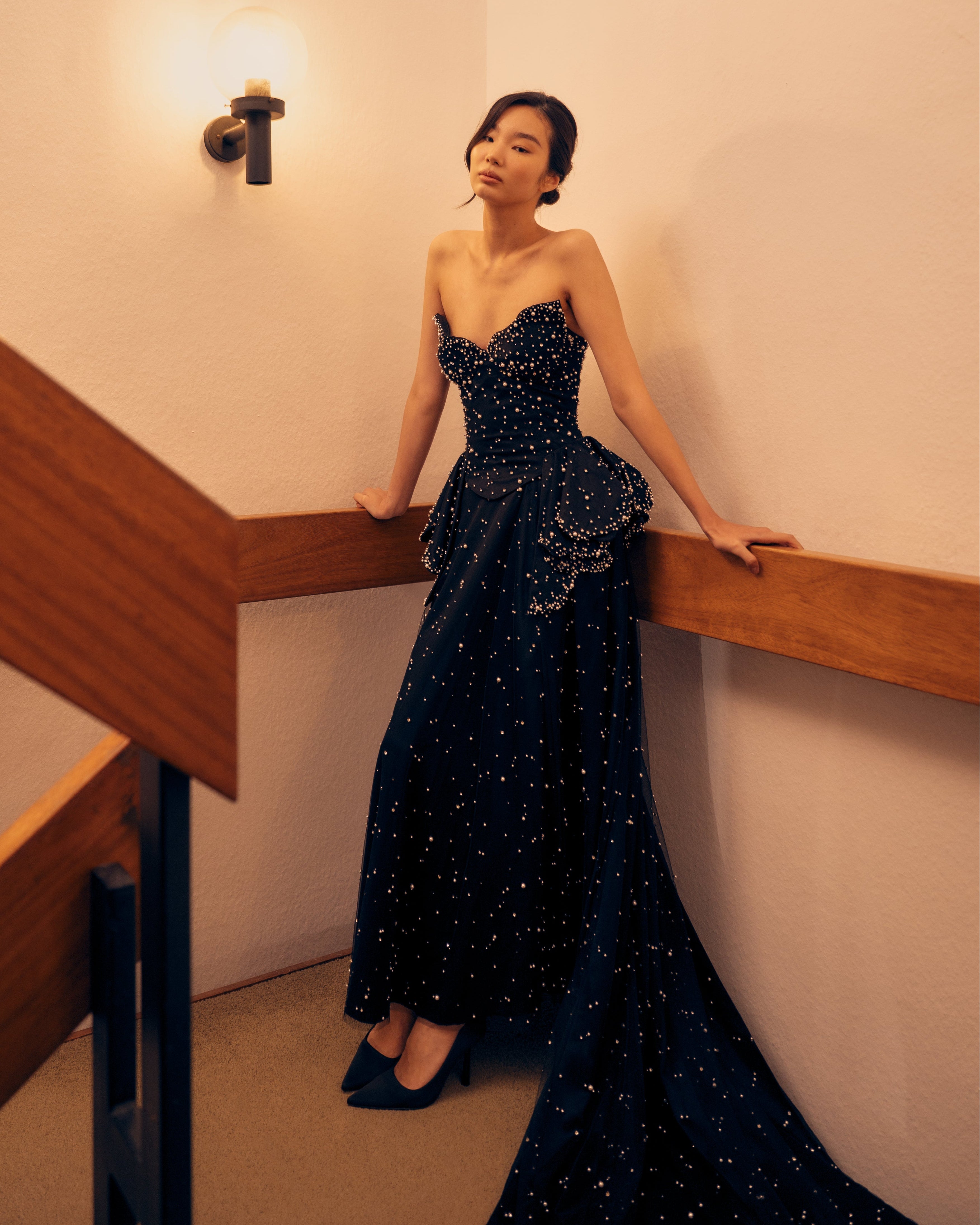 Starry Night Peplum Corset